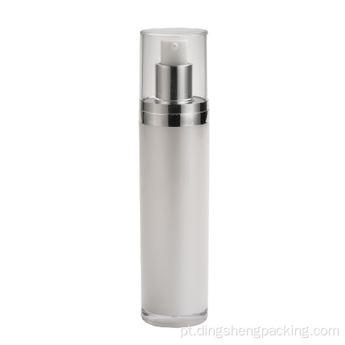 Garrafa redonda de 30 ml de 50 ml com um frasco de spray de embalagem cosméticos de cuidados com cone de cone branco pode imprimir logotipo